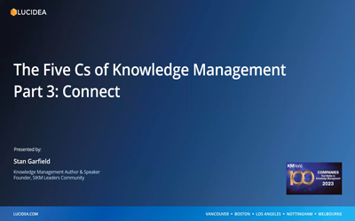 The Five Cs of KM Part 3: Connect